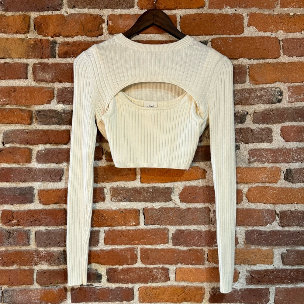 wilfred manila sweater set